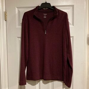Men's Van Heusen Burgundy Half-Zip Sweater